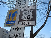 USA - Joliet IL - Historic Route 66 Sign (7 Apr 2009)